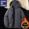 Men's Winter Windproof Waterproof Cotton Jacket with Velvet Lining - Warm Outdoor Coat for Takeaway Riders