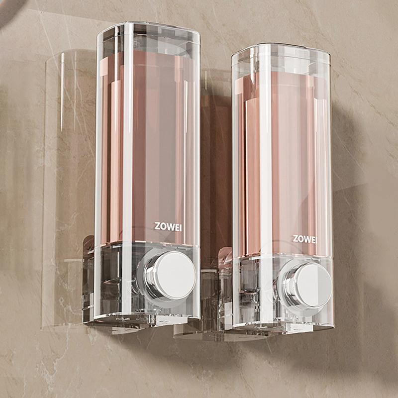 Transparent Wall-Mounted Hand Sanitizer Dispenser 500ML Large Capacity Non-Drip Soap Holder for Home Bathroom