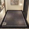 High-Grade Foldable Entrance Mat: Linen Texture Maillard Color, Dirt-Wiping, Cuttable for Living Room & Hallway