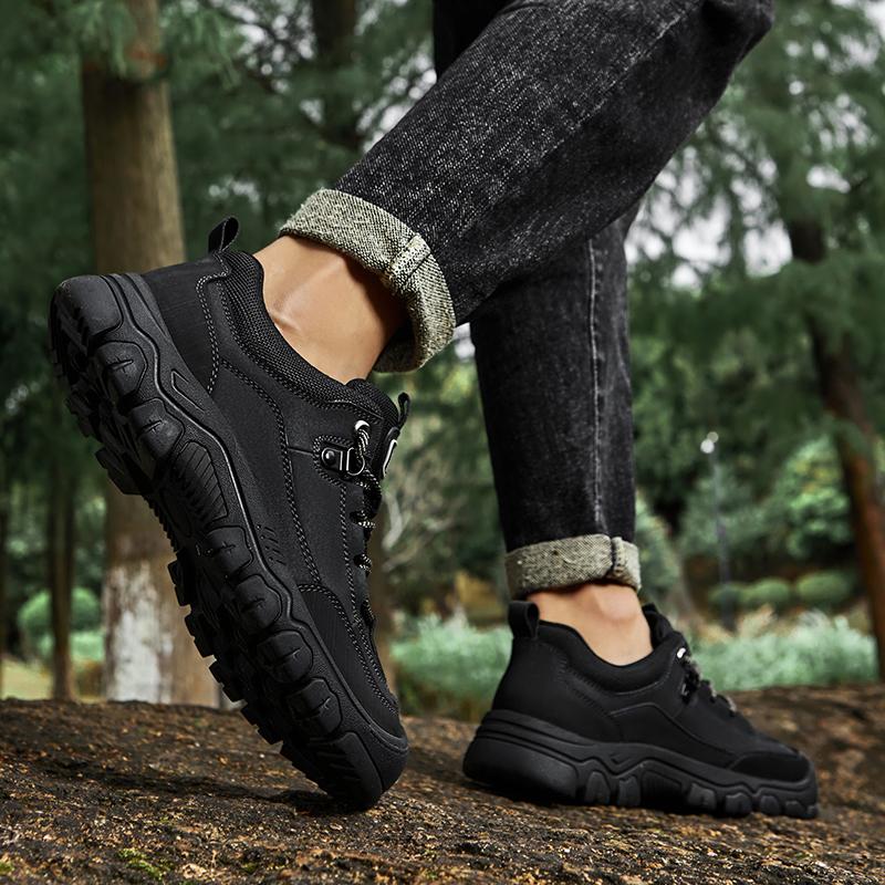 Fashion Men's Shoes High Quality Classic Men Hiking Shoes Genuine Leather Men Casual Shoes Lace-Up Men's Comfortable Walking Footwear