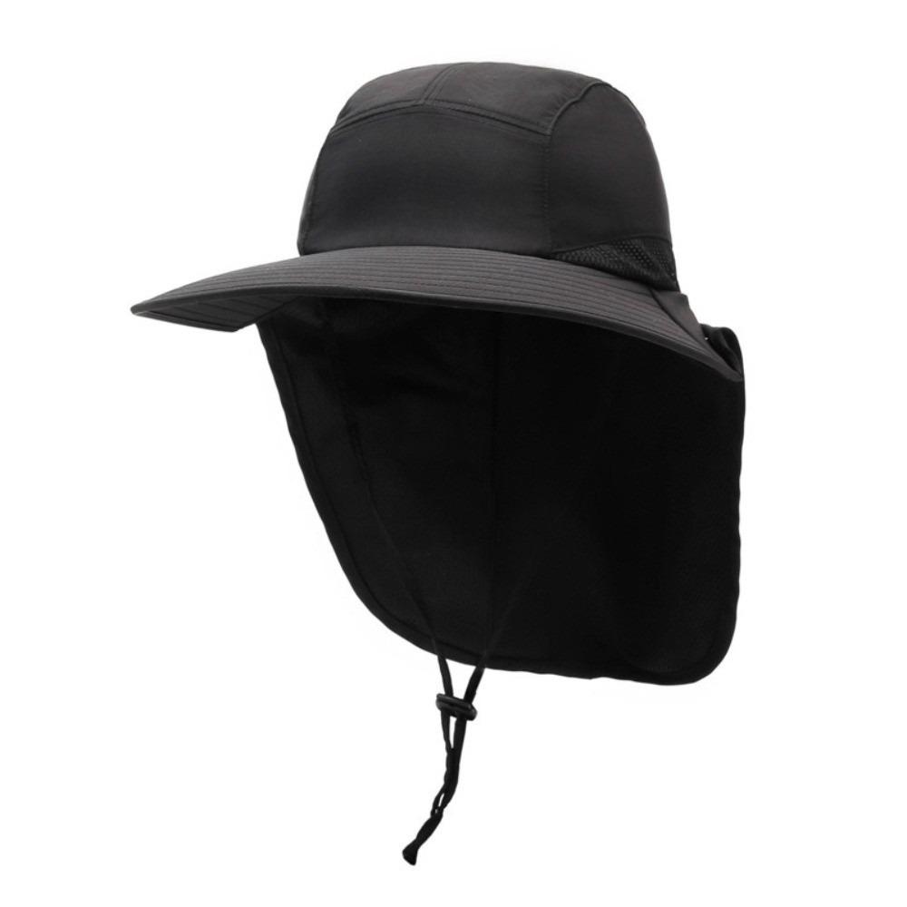 

Wide Brim Outdoor Sun Hat UV Protection Bucket Cap Foldable Fisherman Cap Women чёрный