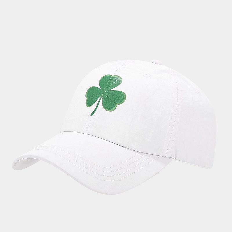 New summer clover printed pattern soft top breathable baseball cap men's and women's outdoor sunscreen sunshade quick-drying hat
