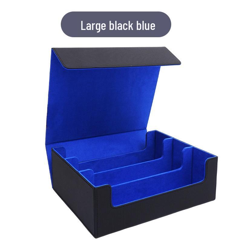 Třířadá velkokapacitní kožená pouzdro na karty s diamantovým vzorem pro karty Pokemon & Three Kingdoms Kill