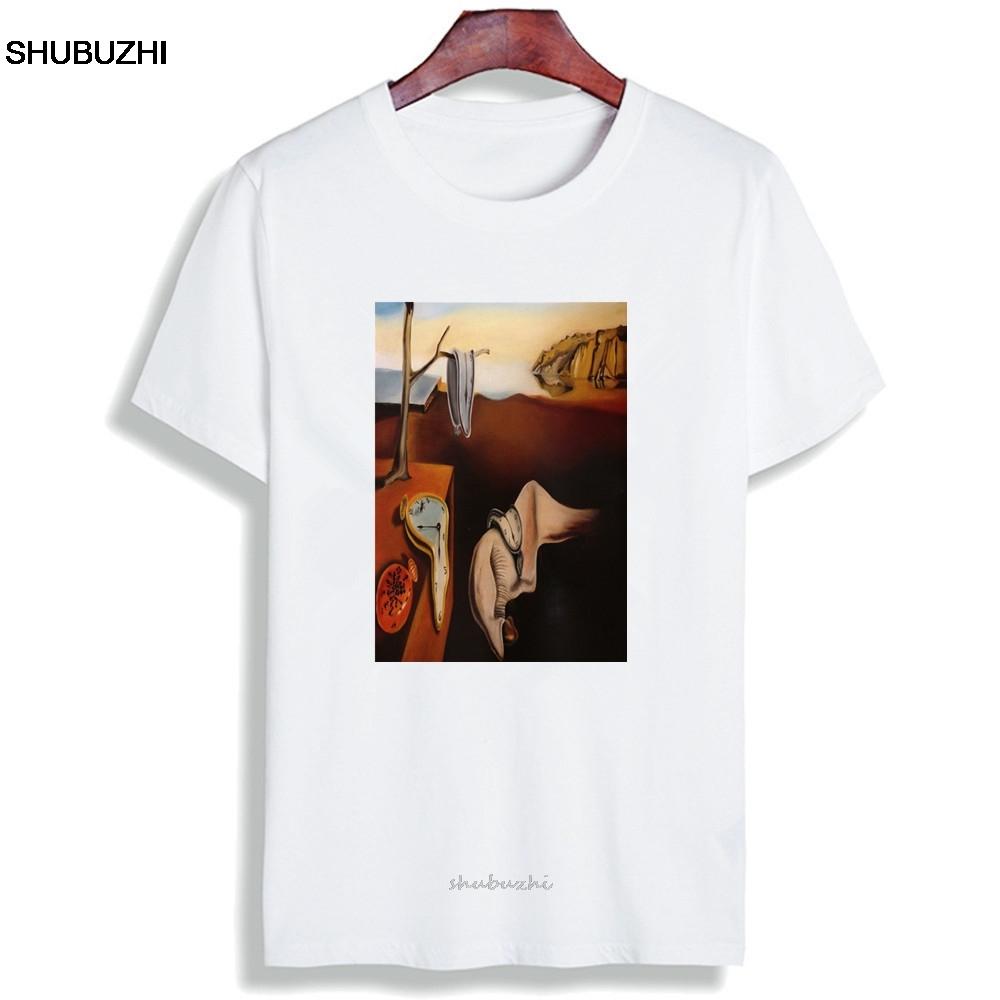 Skipoem Funny T shirt  Salvador Dali Surreal Art Cotton O Neck Tshirt Plus Size Short Sleeve Brand  TShirt Tops