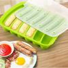 6 Gird Sausage Maker Mould Silicone DIY Ham Hot Dog Making Moulds With Lid Kitchen Household Sausages Cake Baking Tools Molds