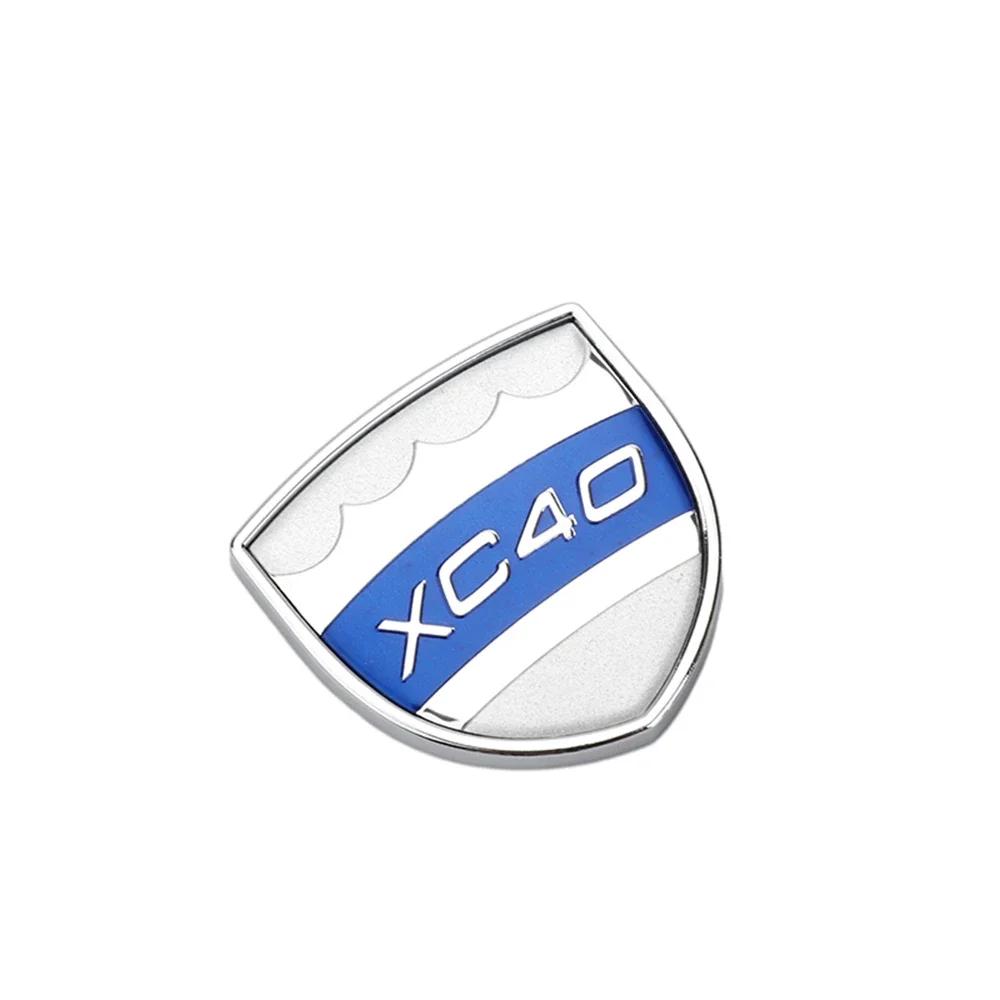 1P Car Stickers Trunk Waistline Metal Blue Black Badge Tuning Decorations For Volvo S V Xc 40 60 80 90 Auto Exterior Accessories