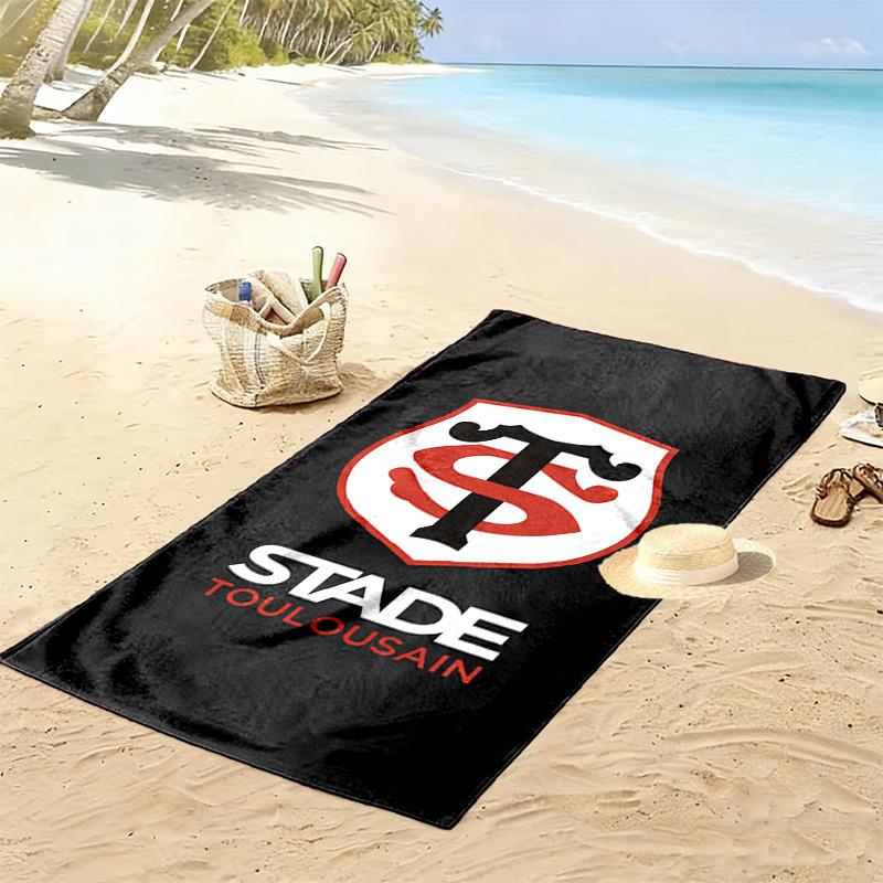 Asciugamano da Spiaggia Stampa Stade Toulousain, Asciugamano Grande Morbido Asciugatura Rapida per Spiaggia Campeggio Nuoto