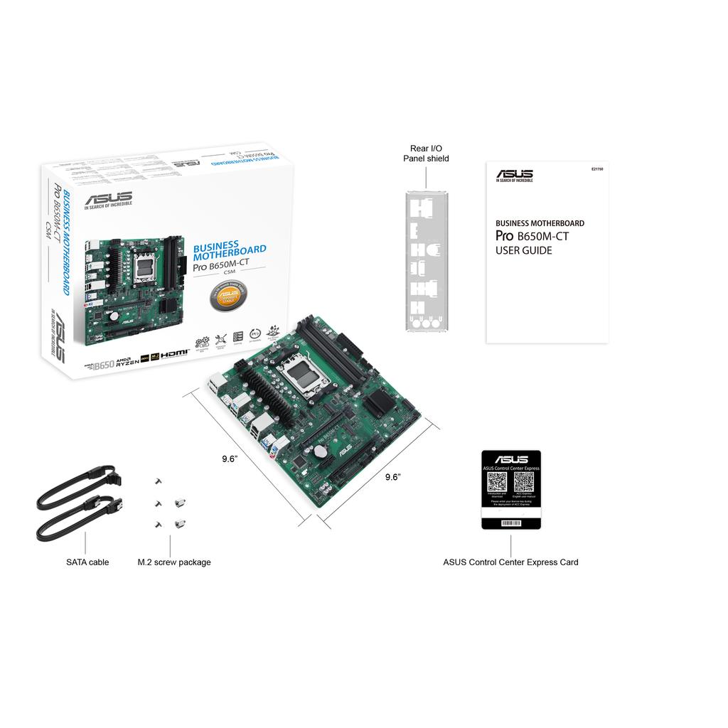 Płyta Asus Pro B650M-CT-CSM /AMD B650/DDR5/SATA3/M.2/PCIe4.0/AM5/mATX