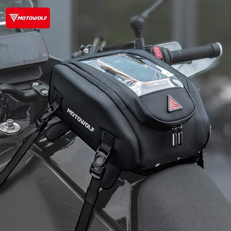 Universal Motorcycle Tank Bag With Magnetic Large Capacity Waterproof Storage Bike Navigation Rear Seat Use MB10 Fuel Tank Bag