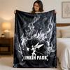 Linkin Park Druck Flanelldecke Gemütliche Leichte Plüschdecke für Bett Sofa Haushalt
