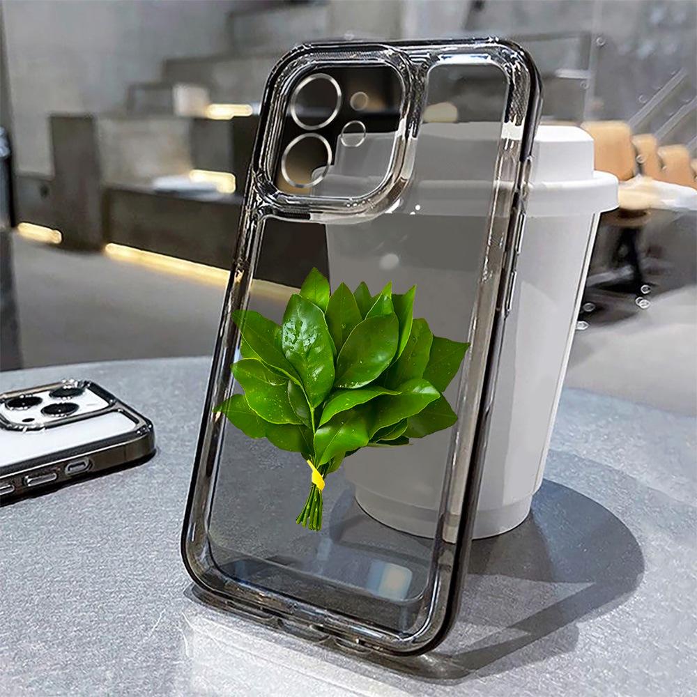 

National Day Pomelo Leaf Soft Case for iPhone 17 Pro Max - Premium Feel Transparent Cover iPhone 12 Pro