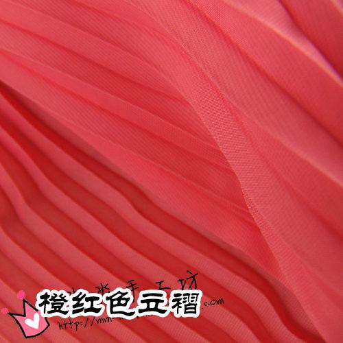 1 Stück mehrfarbiger plissierter Chiffonstoff plissierter Stoff einfarbig für Organza Kleid Rock Crinkle Stoff Meterware