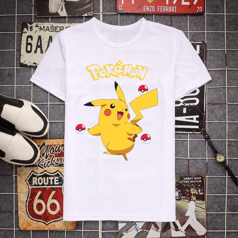 Pokemon Pikachu Cartoon T Shirt Men Women Casual Short Sleeve Tee Tops Pokemon Anime Graphic Tshirt