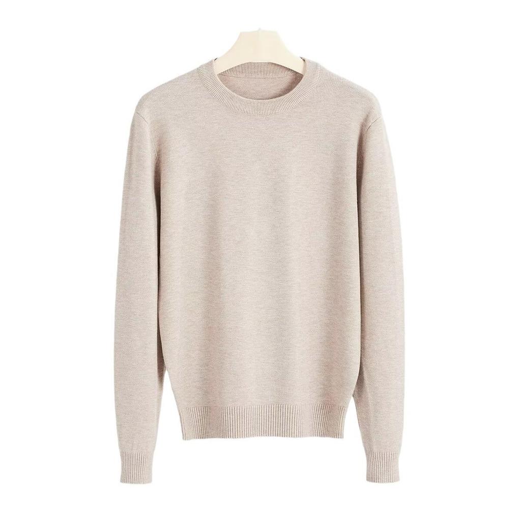 Men's Anti-Pilling Round Neck Pullover Sweater - Casual Warm Knitwear for Spring Autumn Winter