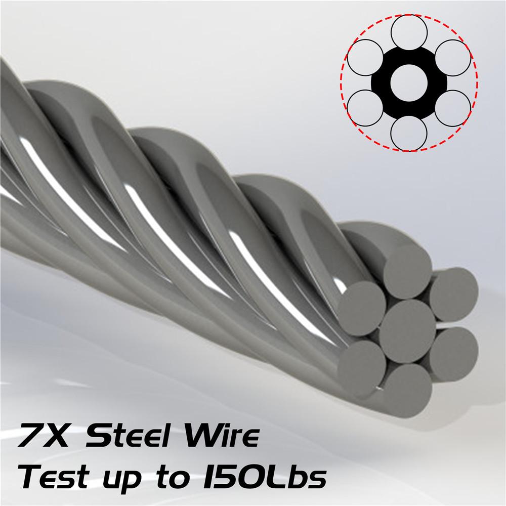 20 Adet 50CM 150LB Balıkçılık Liderleri Tuzlu Su Büyük Oyun Çelik Balıkçılık Tel Lider hattı Fırdöndüler ile Balıkçılık takımı Aksesuarları için