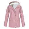 2026 Winter New Slim-fit Hardshell Jacket with Fleece Thickened Warm Women's Windproof Solid Color Coat