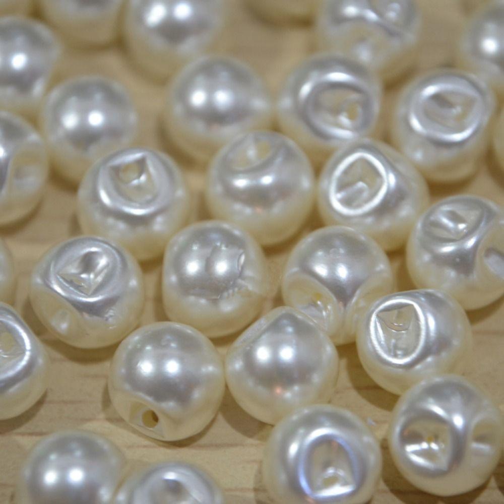 

50pcs Round Pearl Button Multi Size Venetian Pearl Button Crafts Tool Clothes Button Sewing 10mm