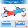 Shower Faucet with Thermostat - Cleaning Mixed Battery Shower with 38°C Safety Button, Chrome Mixed Battery Shower, Thermostat Faucet Stainless Steel