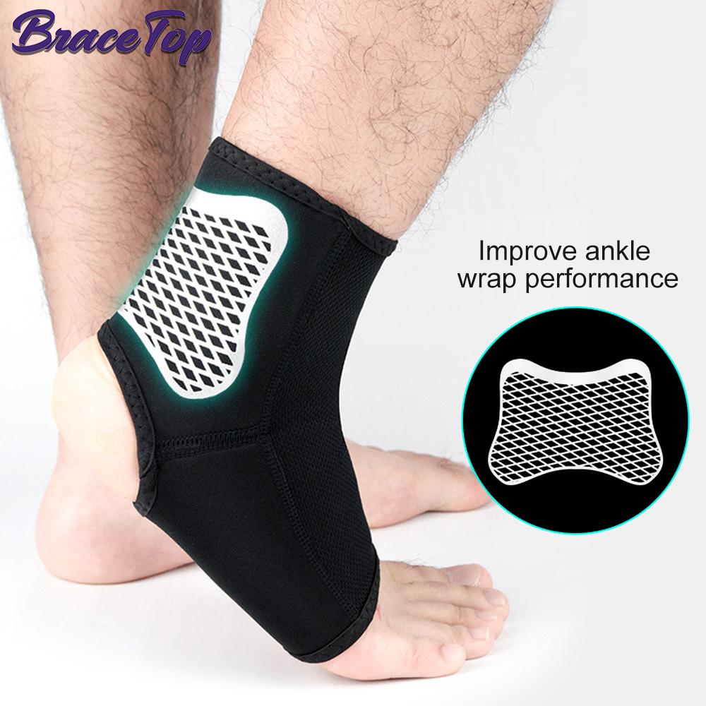 Bracetop Compression Ankle Brace Support for Football Basketball Sports Protective Gym Accessory 1 Pc