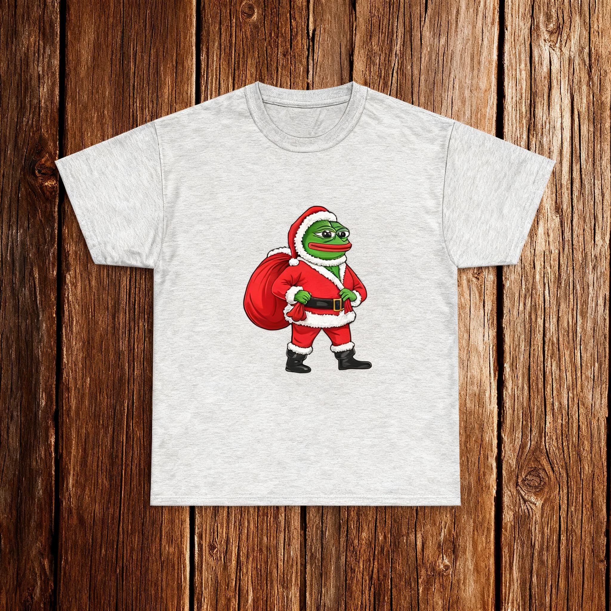 

PEPE THE FROG SANTA Christmas T-shirt Pepe The Frog Meme Chill Dog Meme Y2k Harajuku Style Fashion Casual Tops New Arrival 3XL