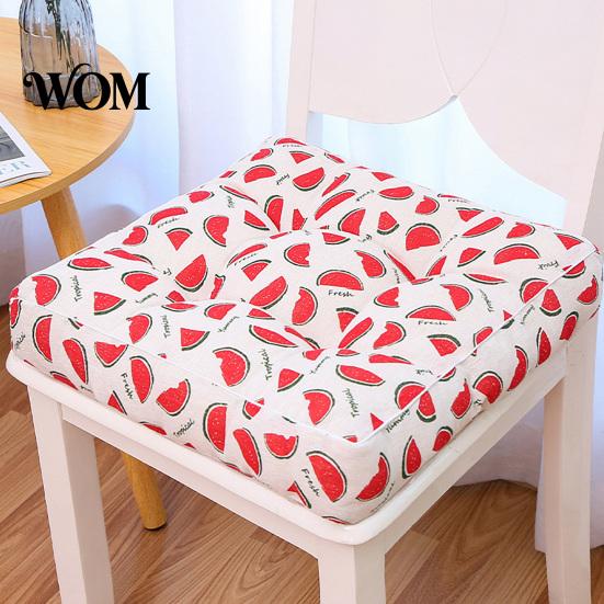 Non-slip Car Seat Cushion for Driving Modern Stylish Chair Cushion, Ultra Soft Square Geometric or Comfortable Floor Mat Meditation Plant Prints,