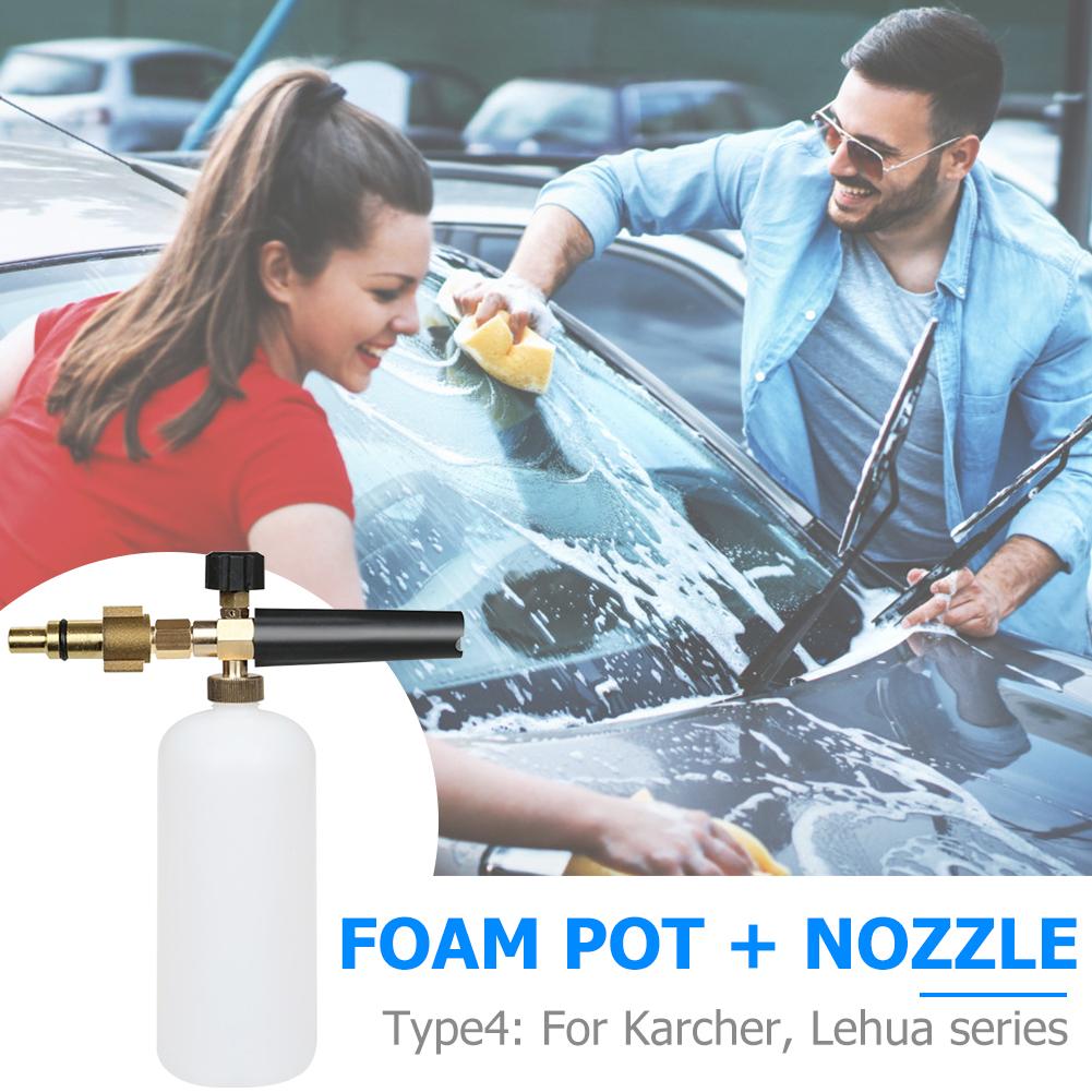 1L Plastic Foam Generator for Karcher &Lavor Car Wash Foam Tank Snow Foamer Lance Nozzle Garden Watering Washing Cleaning Tools
