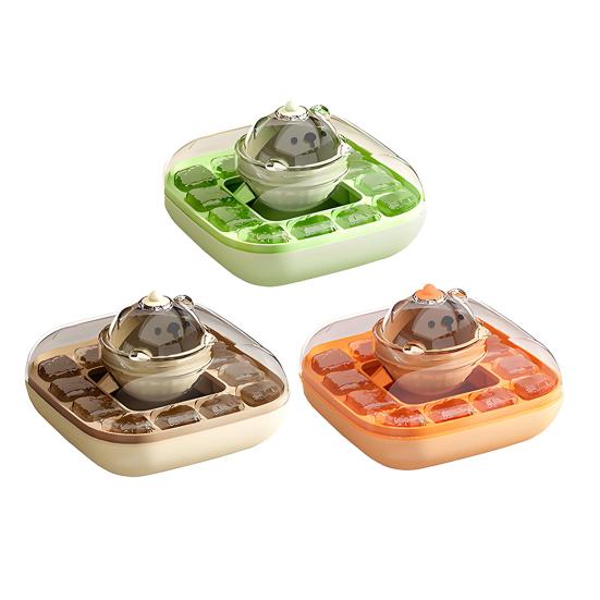Ice Mold with Lid Easy-Release Touch-Free Ice Hockey Puck Maker for Freezer BPA-Free Stackable Ice Trays for Drinks Coffee Cocktail