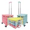 Four-Wheel Folding Portable Shopping Trolley for Vegetables