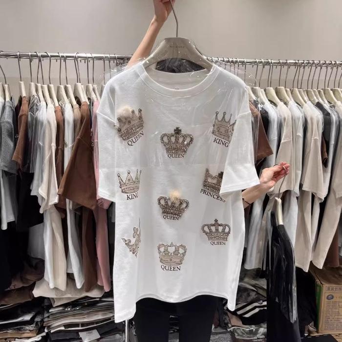 Tricou periat îngroșat de iarnă extra mare: Mâneci scurte pentru femei, pentru slăbire, care acoperă șoldurile, largi, de lungime medie pentru 2-300 lbs