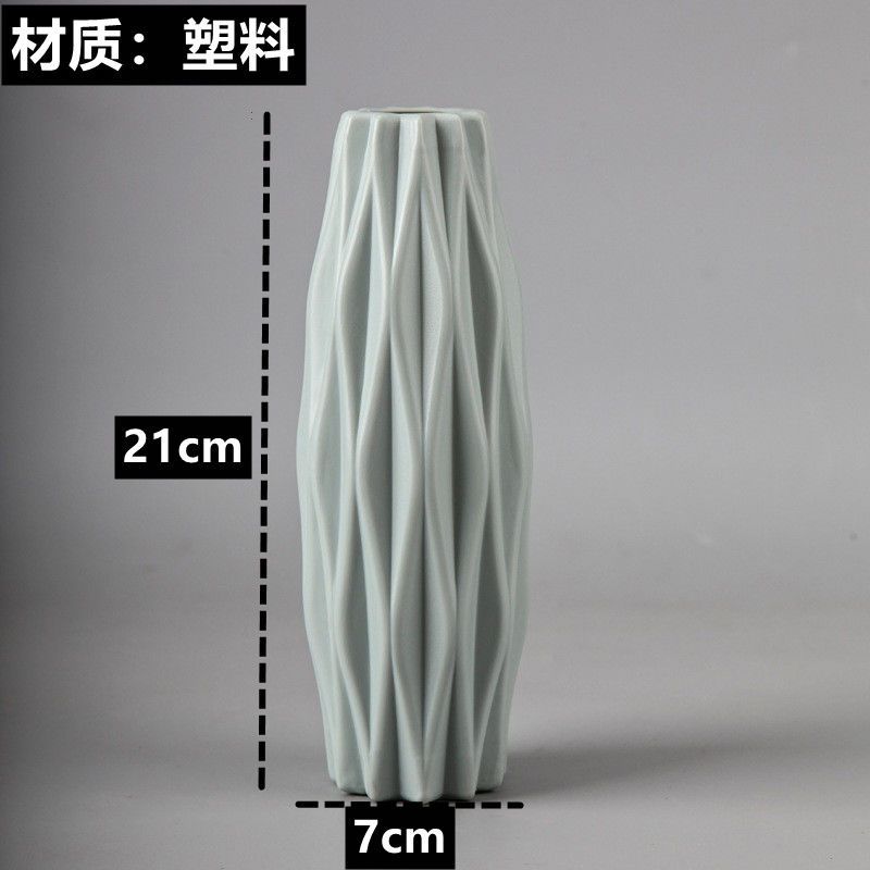 Flower Vase Decoration Home Plastic Vase White Imitation Ceramic Flower Pot