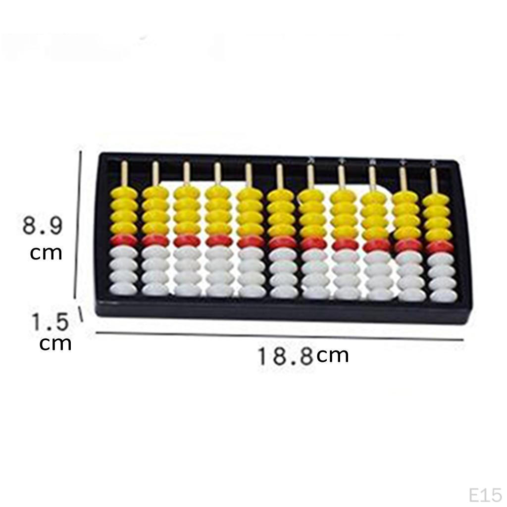 11-stellige Stäbe Standard Abacus Chinesischer Rechner Zählen Mathematik Kleinkinder Spielzeug Geschenk