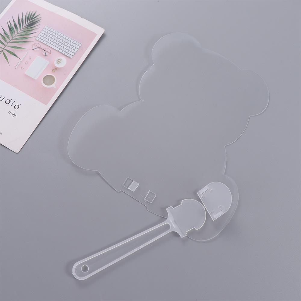 Handicrafts Transparent Hand Fans DIY Graffiti Fan Creative DIY Blank Fan  Kindergarten