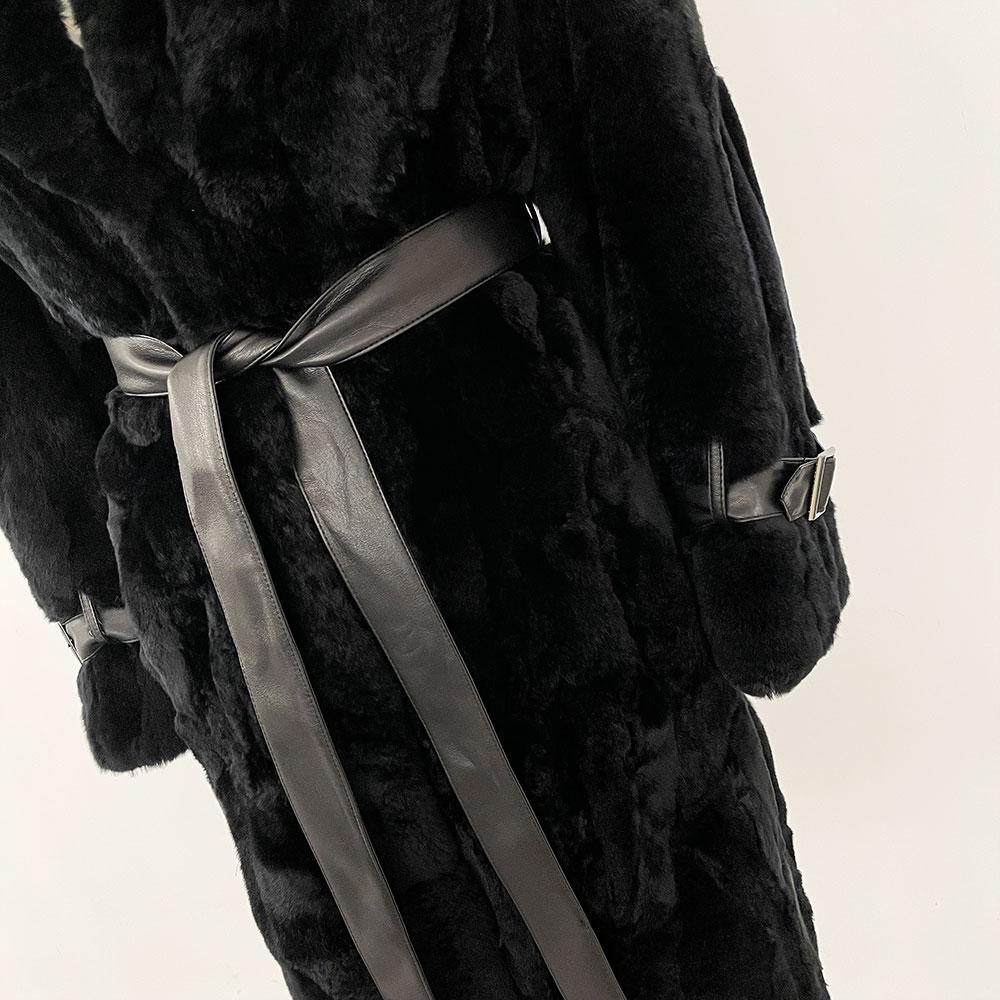 OFTBUY 2024 Winter Warm Plush Fur Top Women Jacket Long Real Fur Natural Rabbit Fur Coat Fashion New Style Can Be Customized