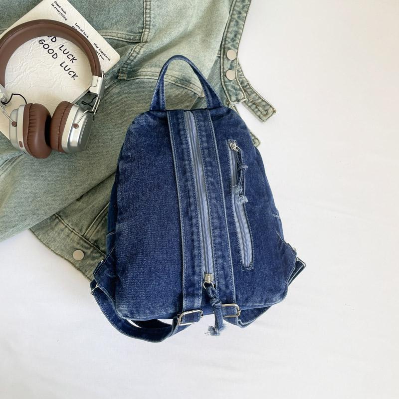 Dámský retro batoh s velkou kapacitou džínový batoh