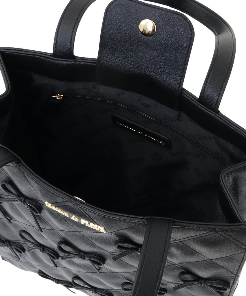 Maison de FLEUR Hope Ribbon Tote Bag, Black, 8A43F0J3100