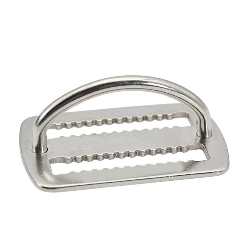 Scubas Diving Sidemount Webbings Strap Fixing Buckles Stainless Steel Knurled Buckles for Underwater Equipment