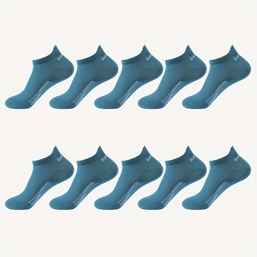 10 Pairs Of Unisex Cotton Blend Anti Odor & Sweat Absorption Extra Low Cut Socks, Comfy & Breathable Sport Socks, For Outdoor Wearing