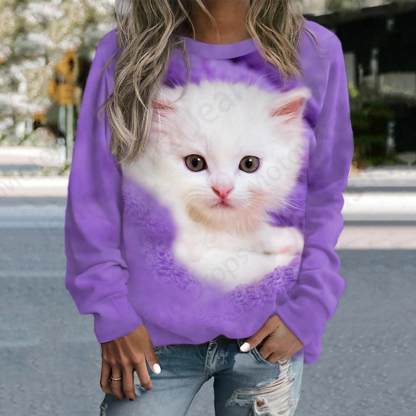 

Толстовка с круглым вырезом Kawaii Cat 3D Print с капюшоном для женщин, модные уличные графические толстовки, женские толстовки, пальто, спортивная одежда Femme Sudadera Lady Top 8XL