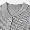 Women's Linen Blend Cable Knit Short Sleeve Top
