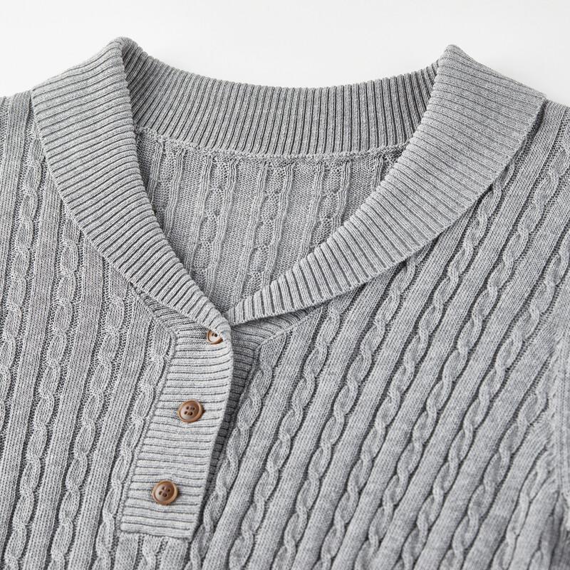 Women's Linen Blend Cable Knit Short Sleeve Top