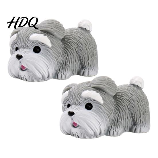 Display Box Collectibles 2Pcs Mini Dog Figurines Cute Resin Puppy Miniature Animal Figures Small Adorable Statue Decorations Ornaments for