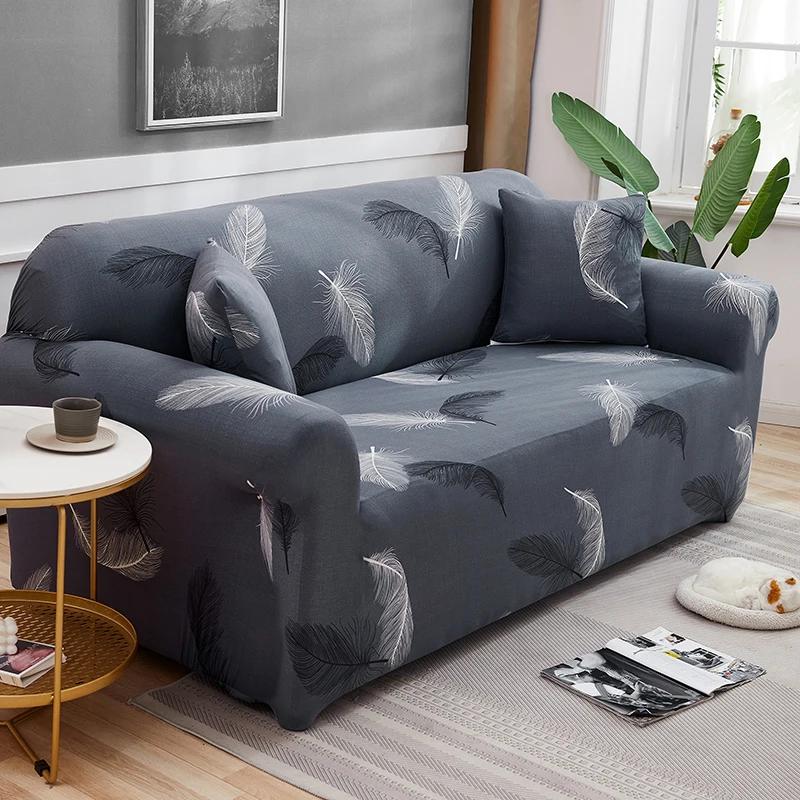 Grafisch Bedruckter Dehnbarer Sofabezug Flexibler Dehnbarer Sofabezug Sofaschutz für Sofas und Zweisitzer Maschinenwaschbarer Dehnbarer Sofabezug 1pc3-seater190-230cm