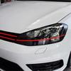 5 Stück Auto Frontklappe Kühlergrill Reflektierender Aufkleber Streifen für VW Golf 6 7 Tiguan Polo GTI Auto Außen Styling Dekoration Zierleiste Aufkleber