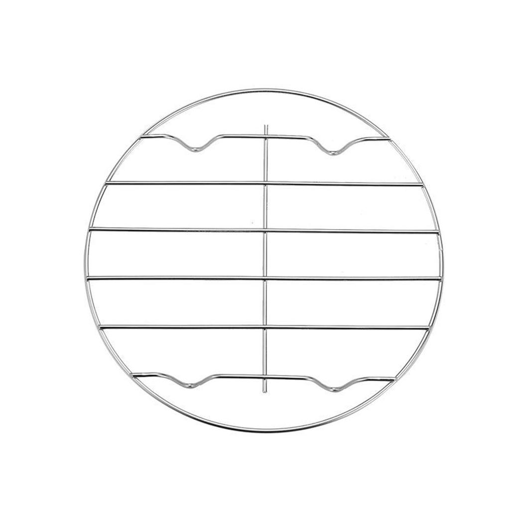 1pc Steel BBQ Rack Air Fryer Grill Pan Kitchen BBQ Roasting Baking Skewers Tray Replacement Tray Multifunctional Grill U6F7