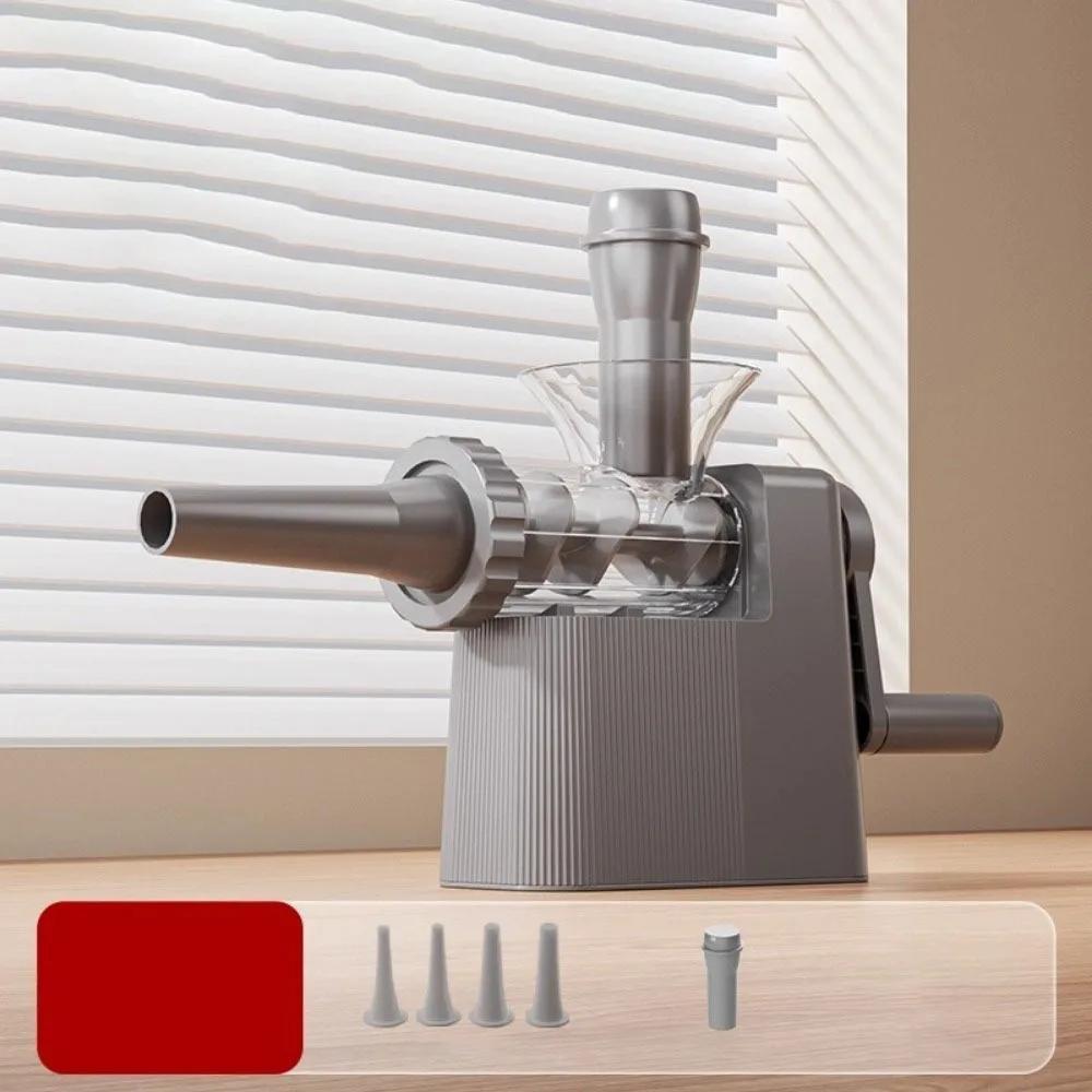With 4 Tubing Units Manual Sausage Stuffer Homemade Large Capacity Sausage Maker Efficient Plastic Meat Grinder Filling Maker