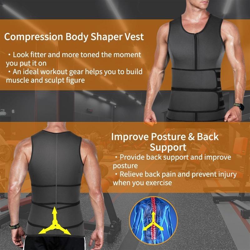 2025 Abnehmen Body Shaper für Männer Shaping Weste Fitness Shapewear Fat Burn Shaper Tank Top Workout Shirt