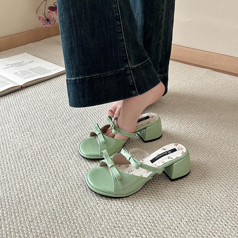 Fashion High-Heeled Shoes Lady Ladies' Slippers Rubber Flip Flops Luxury Slides Butterfly-Knot Slipers Women Hawaiian Designer 2025
