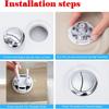 Universal 38mm Round Single Flush Push Button Plastic Toilet Tank Replacement Fitting Bathroom Repair Parts Toilet Button