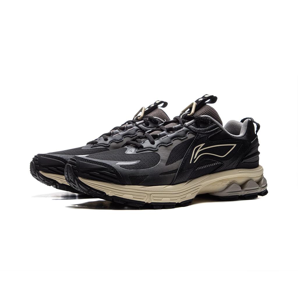Li Ning Fuyao 2.0 Trail Fabric Slip Resistant Abrasion Resistant Low top Casual Running Shoes Men's Black ARXU011-3