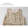 Xin Xing 2025 Summer Floral Cotton Linen Sleeveless Long Dress